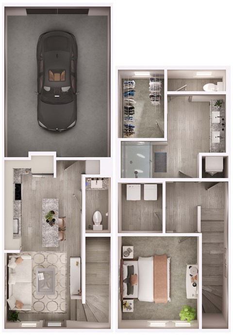 A7 Ground Floor Plan at Livano Pflugerville, Texas, 78660